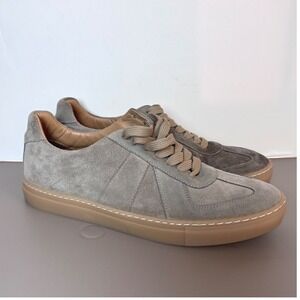 J McLaughlin Mens Cadet Tan Suede Sneakers Made in Italy Casual Lace Up Shoes 45